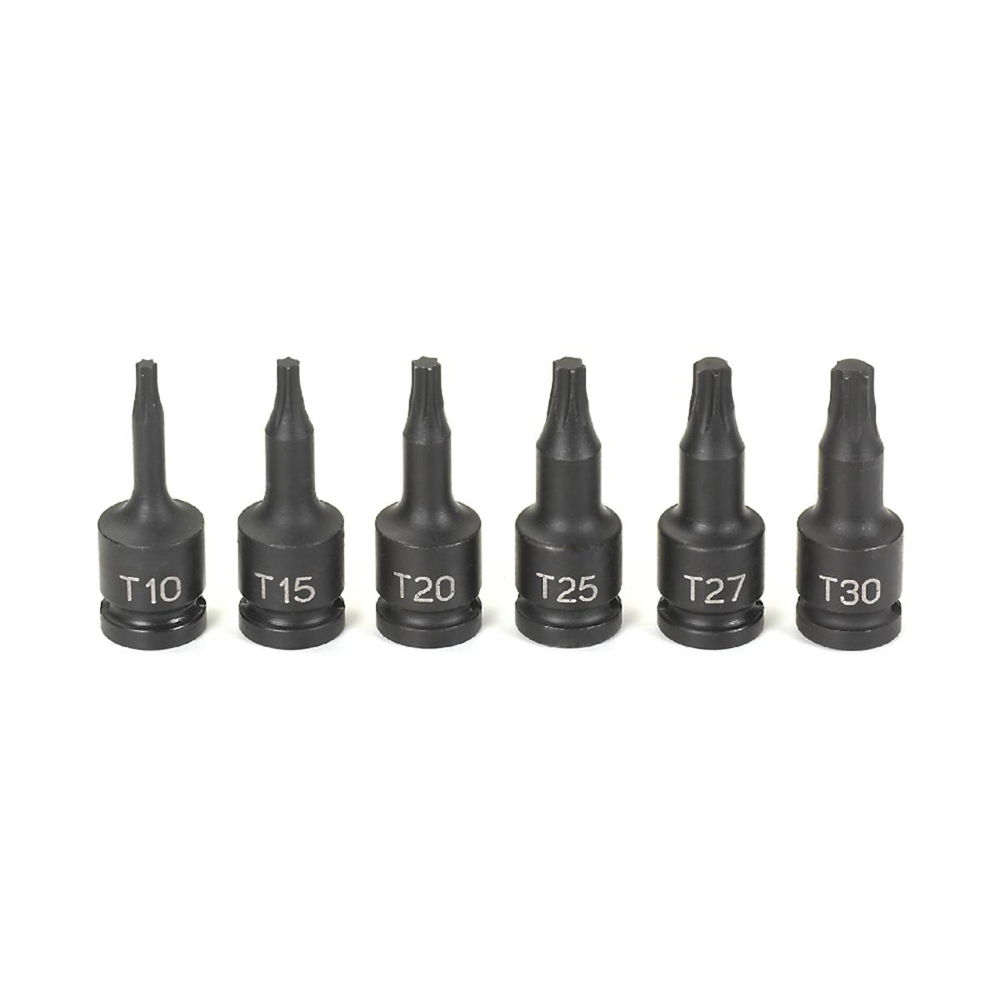 Grey Pneumatic Internal Torx Impact Driver Set — 1/4in. Drive, 6-Pc., Chrome-Molybdenum Steel, Model# GRE996T
